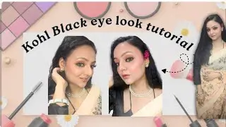 Kohl Black eye look tutorial 😯#kohleyes #tutorial 💄🌺👁️| chaos & creation with Shefali ✨