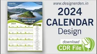 How to design a 2024 calendar in CorelDraw | 2024 ka calendar design kaise bananye.