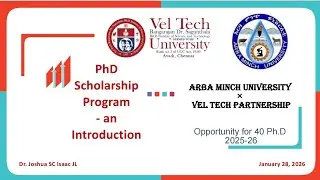 Online Application Tutorial, Arba Minch University &times; Vel Tech Partnership PhD Scholarship Program