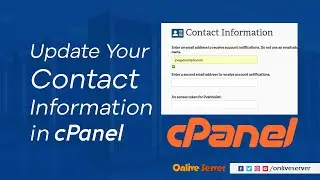 How to update your contact information in cPanel with @OnliveServer