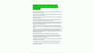 WI DMV PRACTICE DRIVING TEST QUESTIONS WITH 100 CORRECT ANSWERS69