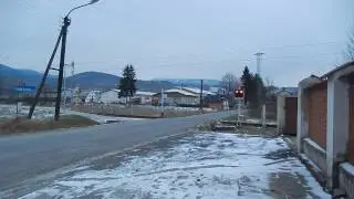 Železniční přejezd Velké Losiny zastávka (30. 11. 2016)