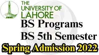 Admission in UOL - University of Lahore - Spring Admissions 2022