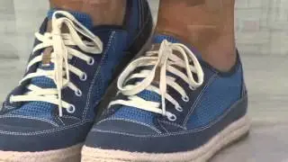 Clarks Mesh Lace-up Espadrilles Sneakers - Azella Prosper on QVC
