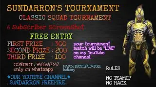 freefire clashsquad tournament tamil /freeentry / bigprizepool