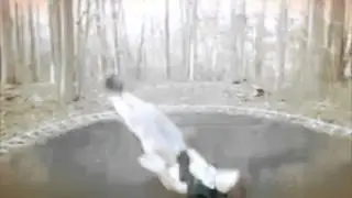 Trampoline ball bounce trick