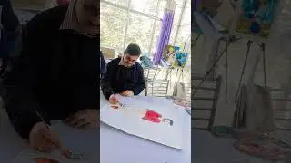 human figures, painting work , oil painting , canvas painting , free hand drawing,