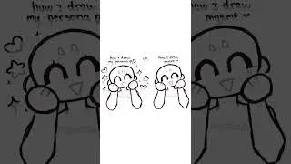 how I draw my persona VS. how I draw myself #art #persona 