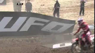 Max Anstie crash MXGP of Thailand 2016 MX2 Race 1 - motocross