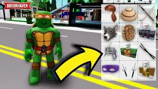 КАК ПРЕВРАТИТЬСЯ В Черепашек-ниндзя в Roblox Brookhaven! * ID-коды