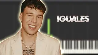 IGUALES - Quevedo | Instrumental Piano Tutorial / Partitura / Karaoke / MIDI