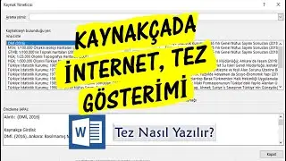 Kaynakça Nasıl Yazılır (2) İnternet Kaynakları, Tez ve Çok Yazarlı Kitaplar