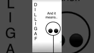 Dilligaf and it means....