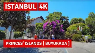 Istanbul 2022 Princes' Islands - Buyukada Adalar August Walking Tour|4k UHD 60fps