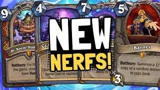 Nerfs to DR. BOOM, MAGE, PRIEST, & BARNES! | Saviors of Uldum | Hearthstone