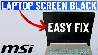 Fix MSI Laptop Black Screen But Turns On (in 1 Minute)
