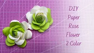 TUTORIAL ➤ DIY 6 Petals 2 Colors Paper Rose using SVG cut files