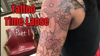 TATTOO TIME LAPSE | Starting My Arm Sleeve Part 1 | VLOG #8