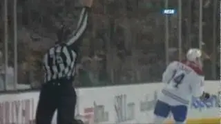 Tomas Plekanec hits and slashes Nathan Horton in the face