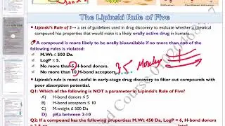 🔴 Lipinski's Rule of Five, Dr.Hazem Sayed