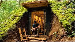 I Built a Cozy Secret Room Deep Inside a Cave for Winter Survival