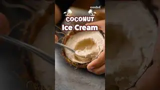 Make creamy coconut ice cream at home with just 5 simple ingredients! 🥥🍨