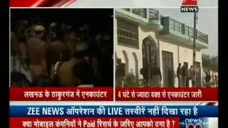 Encounter with terror suspect continues in Lucknow