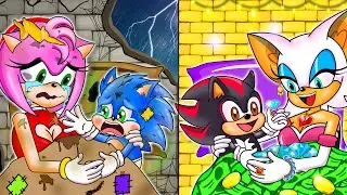 Rich Rouger Mom Vs Poor Amy Mom - The Bad Sonic's Stepmother - Sonic Sad Back Story