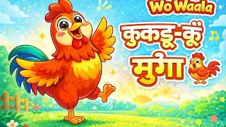 कुकड़ू-कूँ मुर्गा 🐓 | Hindi Kids Morning Song | Action Rhyme | Wo Waala