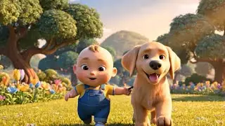Build a Tiny Dog 🐕 House 🏠 with Little Kids | Walking With Babies & 👶 and Puppies 🐶 | 