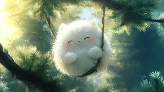 ​2 Hours | ☁️ Cute Fluff Ball Critter: Peaceful Lofi Music for Deep Sleep, Study & Relaxation