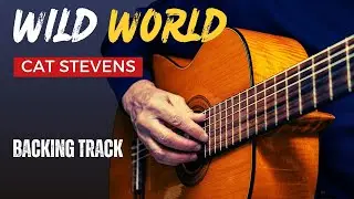 Practice With Backing Track - Wild World ~ Cat Stevens | EASY Fingerstyle Guitar Lessons TAB