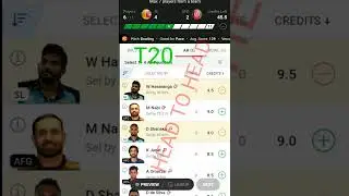 sl vs afg dream11 head to head team my best team #dream11 #cricket #dream #slvsafg
