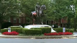Statues vandalized before public art meeting