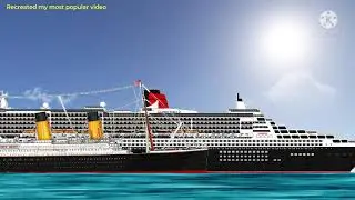 Two Ocean Liners meet QM2 and TITANIC