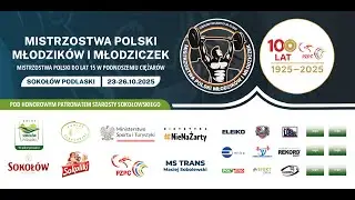 Mistrzostwa P M i M U15  w podnoszeniu ciężar&oacute;w Sokoł&oacute;w Podlaski 23-26.10.2025 r-dzień trzeci.