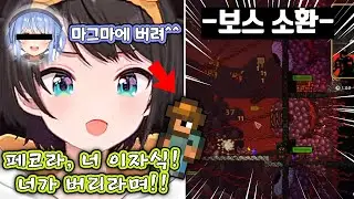 페코라 말 믿었다가 보스 소환해버린 스바루 [홀로라이브/테라리아/오오조라 스바루/우사다 페코라/시라카미 후부키/오오카미 미오/호쇼 마린]