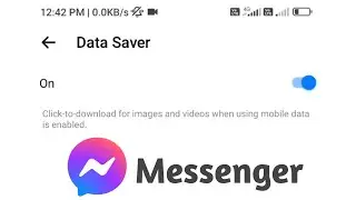 how to enable data saver in messenger