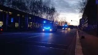 Löschzug Der Berufsfeuerwehr Dresden und GKW des THWs Dresden 