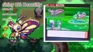 Shiny 2% Beautifly in Eterna Forest that I almost failed
