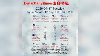 Lunar Calendar Insights | January 27, 2026 | Auspicious Hours & Daily Wisdom by Lunar Daily Times