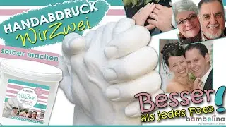bambelina  3D Handabdruck, Paar Gipsabdruck H&auml;nde Erwachsene, hand casting, selber machen, tutorial