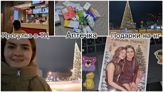 ТЦ || прогулка || покупки в ЛЕНТЕ || продукты, техника, аптечка || доделываем подарки на НГ
