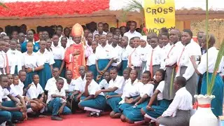 Bishop Eciru holds first ever Palm Sunday Mass at  Jeressar High School-Soroti