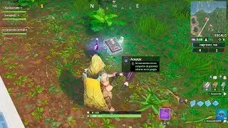 fortnite localizaci&oacute;n fortbyte #95 temporada 9 en la jungla en un conjunto de paneles solar