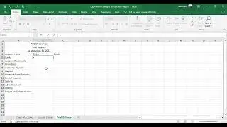 How to prepare Trial Balance from Journal Entries in Microsoft Excel - Very Simple steps