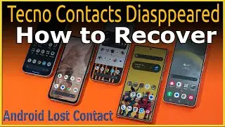 How to Recover Disappeared Contacts ? Android Contacts Losted #android #tecno #samsung #xiaomi