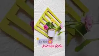 DIY Craft From Icecream sticks ✨🌸 #shorts #viralshort #craftideas  #craftfromwaste #simplediy