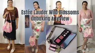 Estee Lauder Wild Blossoms/ Estee Lauder 7 Pcs Makeup Set + 1 Wild - New Face/bucket bag/unboxing