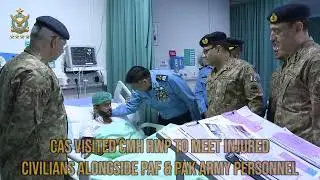 AIR CHIEF VISITS THE FAMILY OF SHAHEED PAF OFFICER & COMMENDS COURAGE OF INJURED AIRMEN